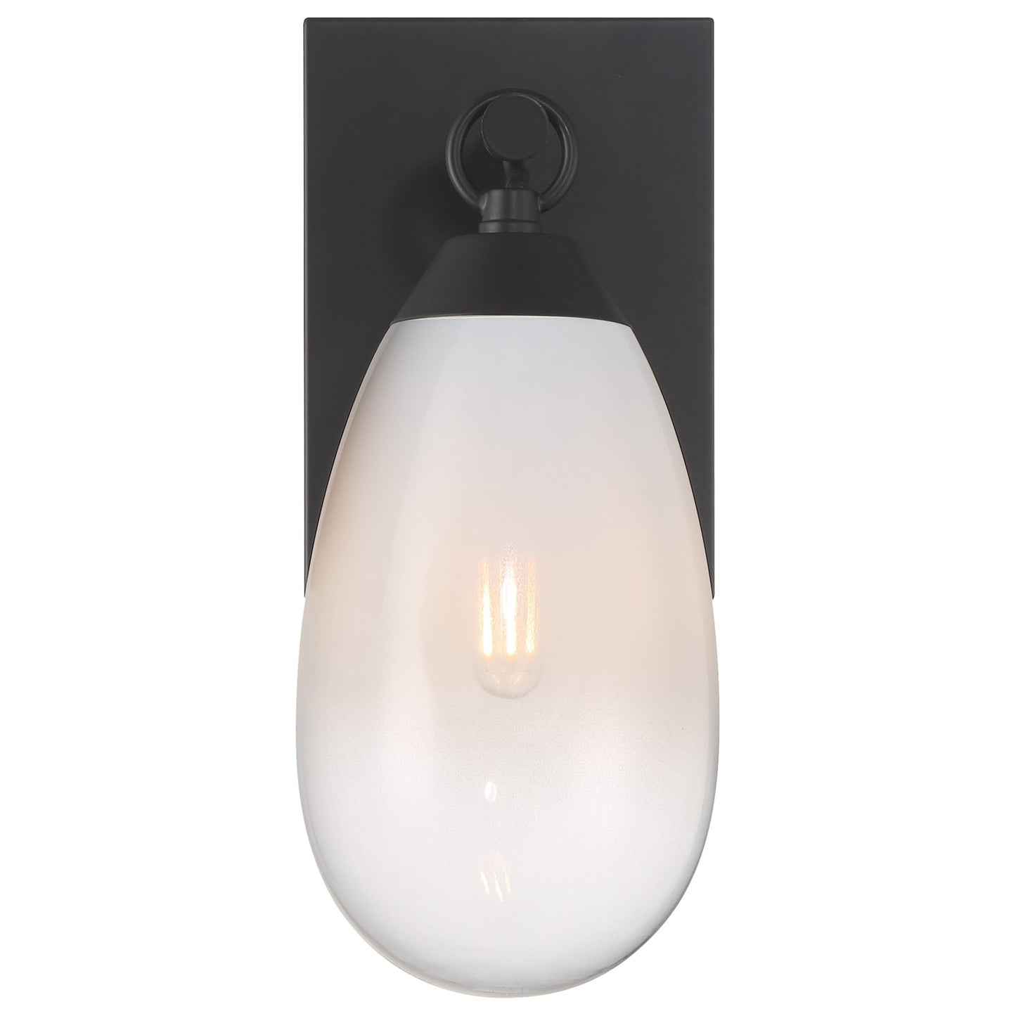Access Lighting Ombre 1Lt Wall Sconce, Black/Clear Frosted