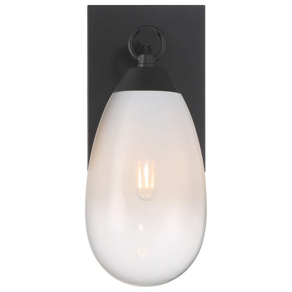 Access Lighting Ombre 1Lt Wall Sconce, Black/Clear Frosted