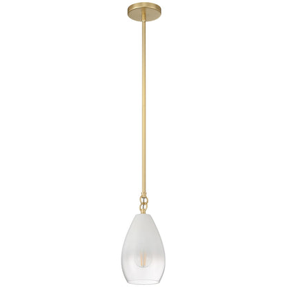 Access Lighting Ombre 1Lt Pendant, Antique Brass/Clear Frosted