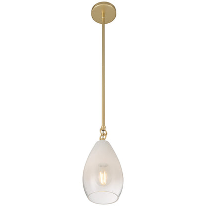 Access Lighting Ombre 1Lt Pendant, Antique Brass/Clear Frosted