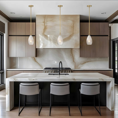 Access Lighting Ombre 1Lt Pendant, Antique Brass/Clear Frosted