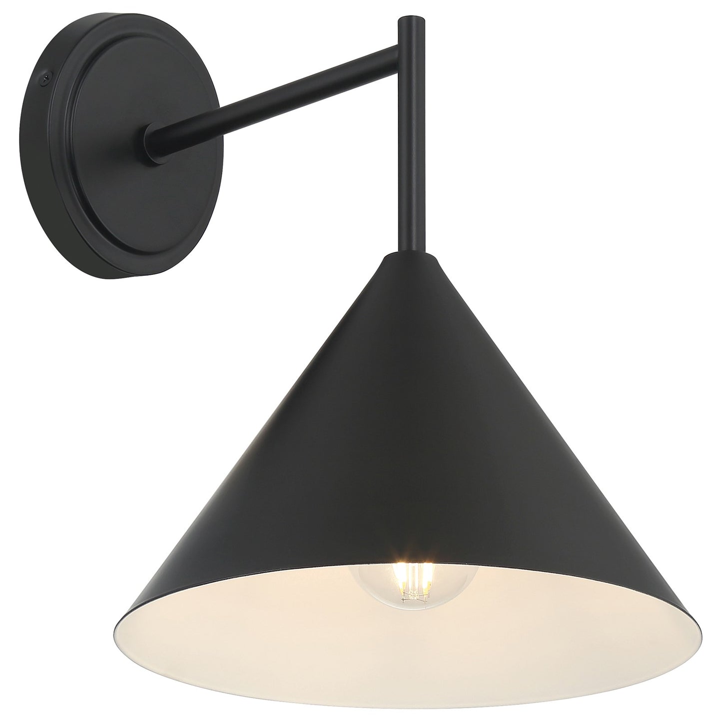 Access Lighting Taper 1 Light Wall Sconce, Matte Black/Matte Black