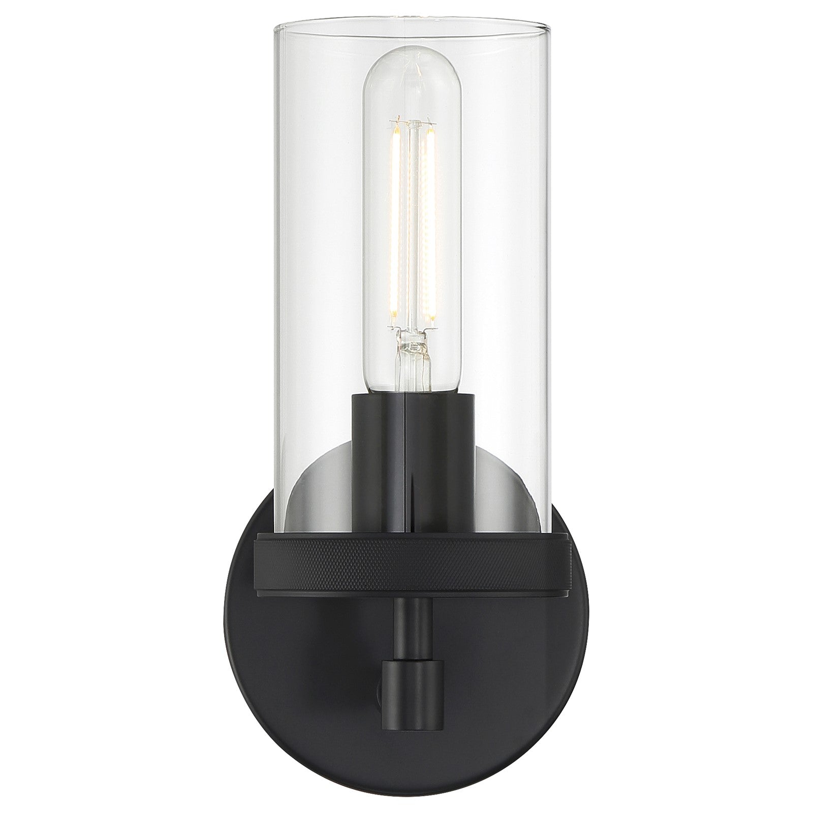 Access Lighting Lily 1Lt Wall Sconce, 9.75"H, Matte Black/Clear