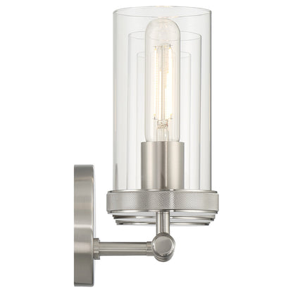 Access Lighting Lily 3 Light Vanity, Brushed Steel/Clear