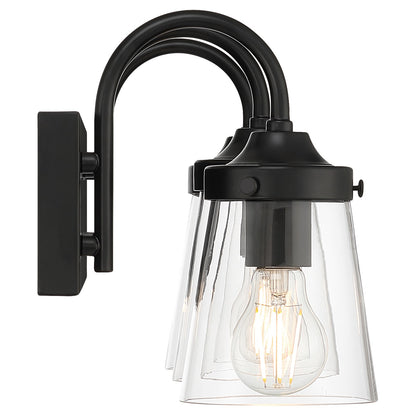 Access Lighting Dickens 3 Light Vanity, Black/Clear