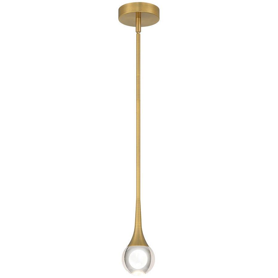 Access Lighting Georgia LED Pendant, Brass/Crystal Clear - 62115LEDDCS-ABB-CRY