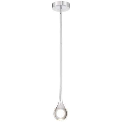 Access Lighting Georgia LED Pendant, Chrome/Crystal Clear - 62115LEDDCS-CH-CRY