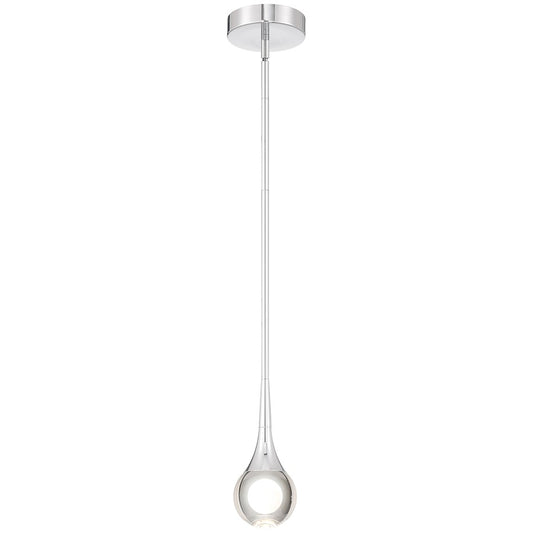 Access Lighting Georgia LED Pendant, Chrome/Crystal Clear - 62115LEDDCS-CH-CRY