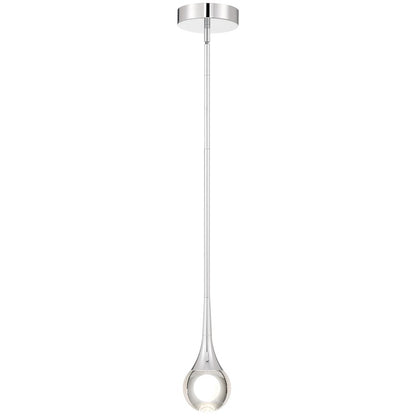 LED Pendant, Chrome/Crystal Clear