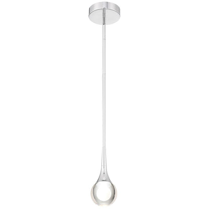 LED Pendant, Chrome/Crystal Clear