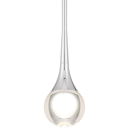 LED Pendant, Chrome/Crystal Clear