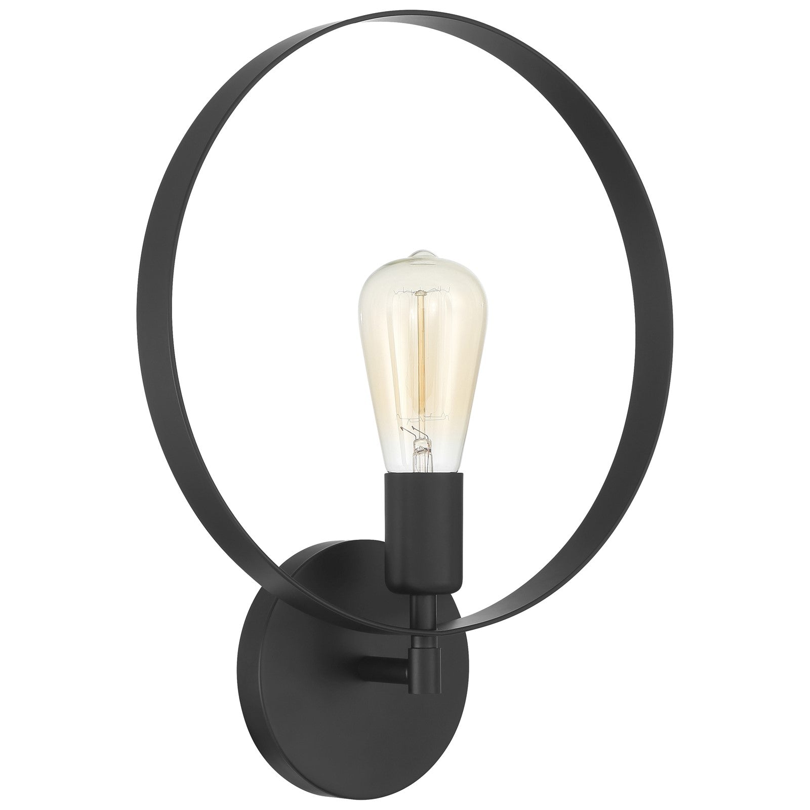 Access Lighting Hoop 1 Light Wall Sconce, Matte Black