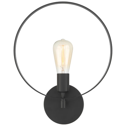 Access Lighting Hoop 1 Light Wall Sconce, Matte Black