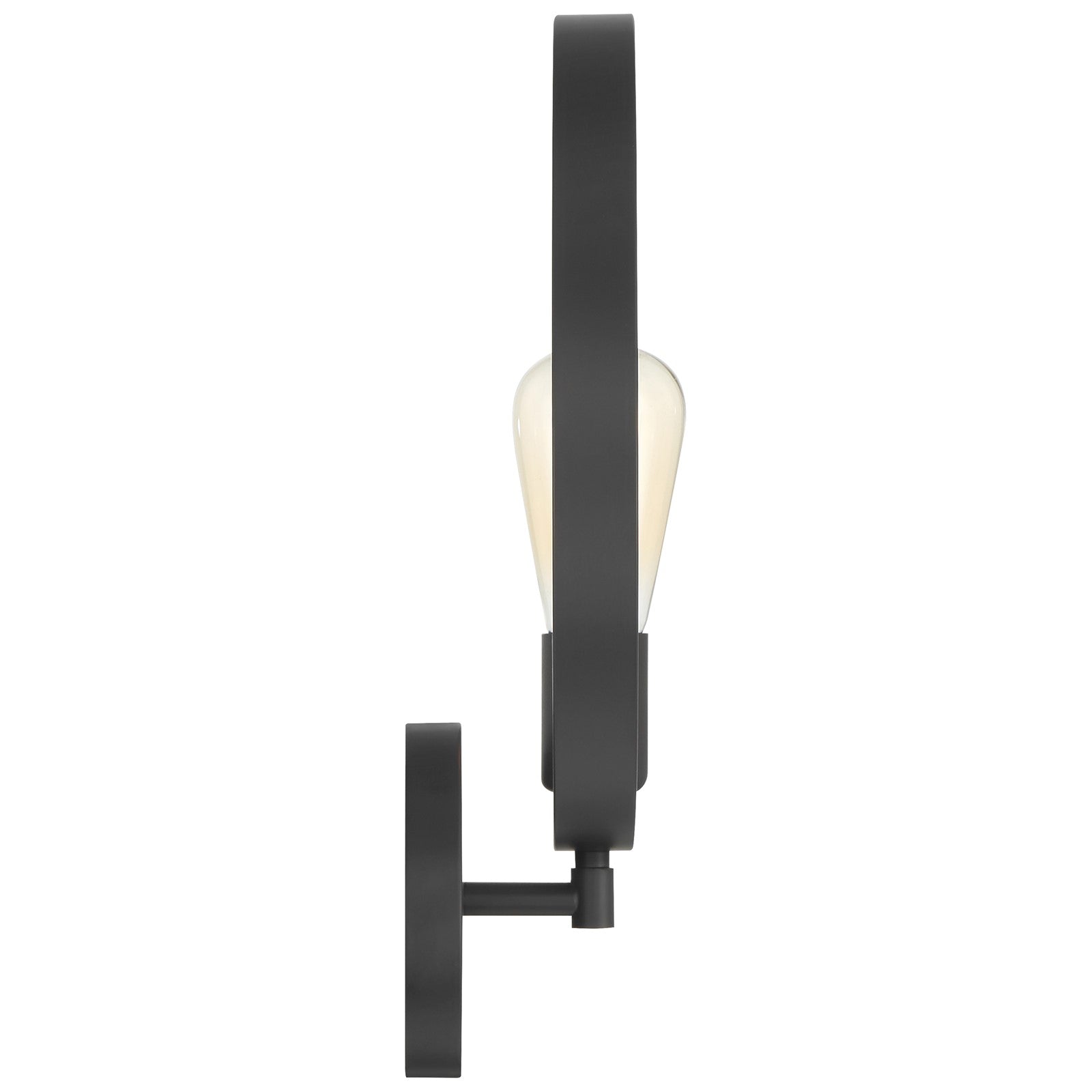 Access Lighting Hoop 1 Light Wall Sconce, Matte Black