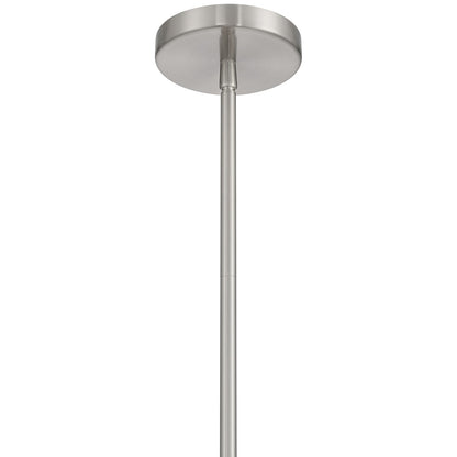 Access Lighting Lily 1 Light Pendant, Brushed Steel/Clear