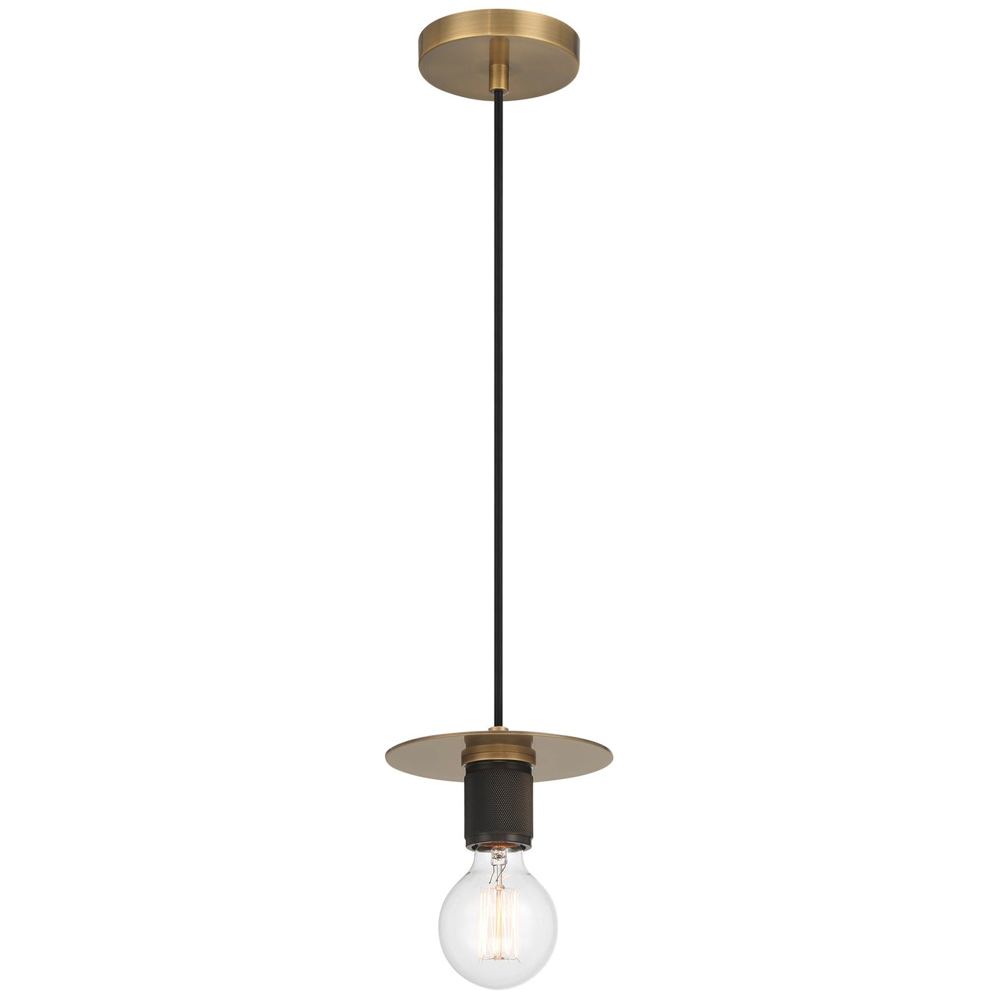 Access Lighting Central 1 Light Pendant, Antique Brass/Antique Brass