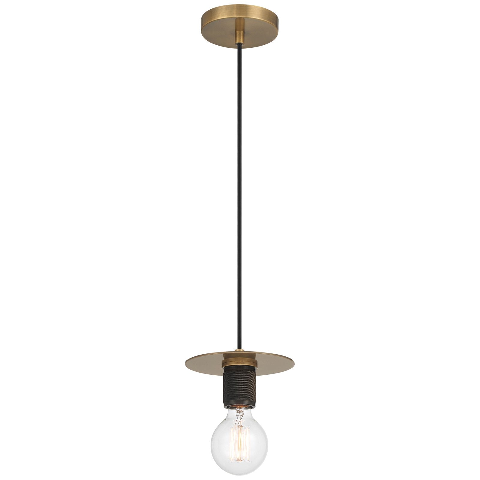 Access Lighting Central 1 Light Pendant, Antique Brass/Antique Brass