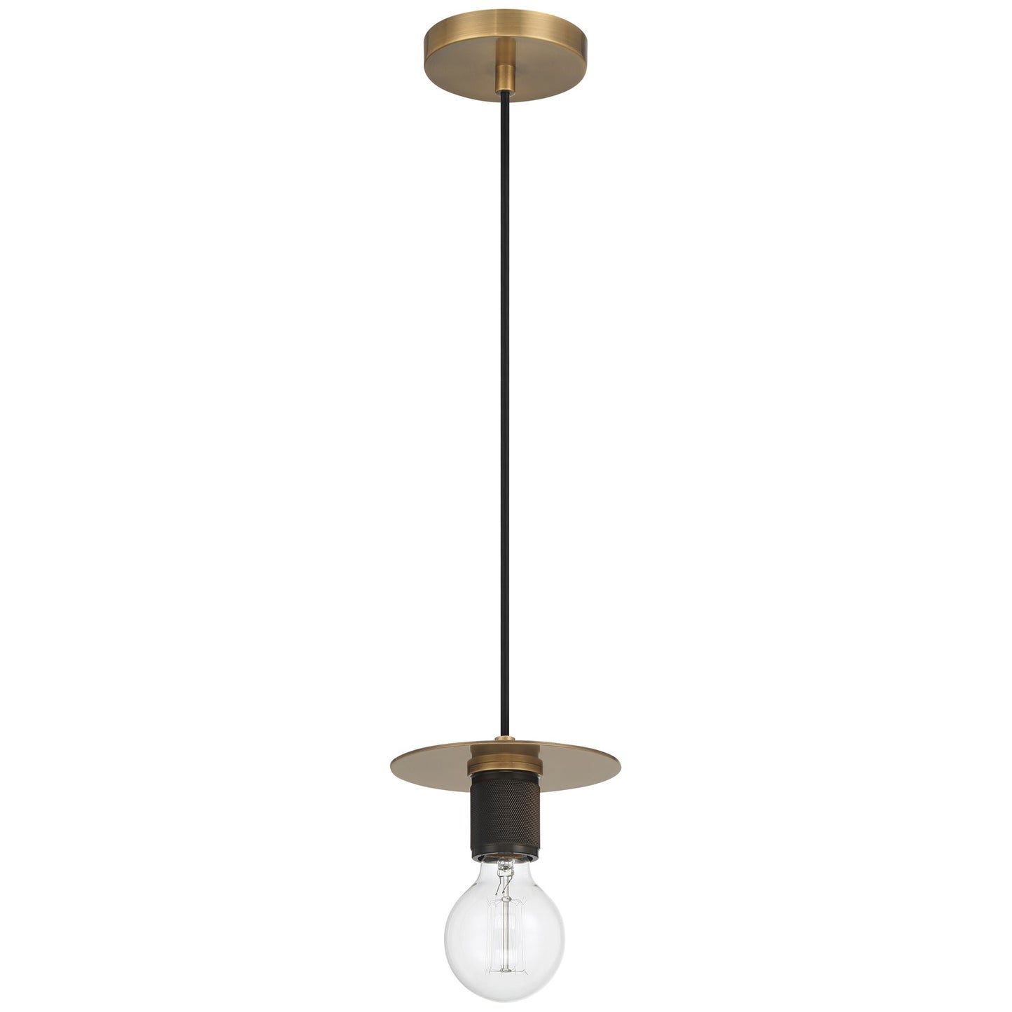 Access Lighting Central 1 Light Pendant, Antique Brass/Antique Brass