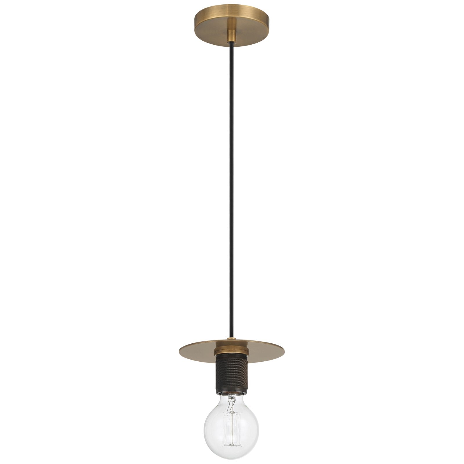Access Lighting Central 1 Light Pendant, Antique Brass/Antique Brass