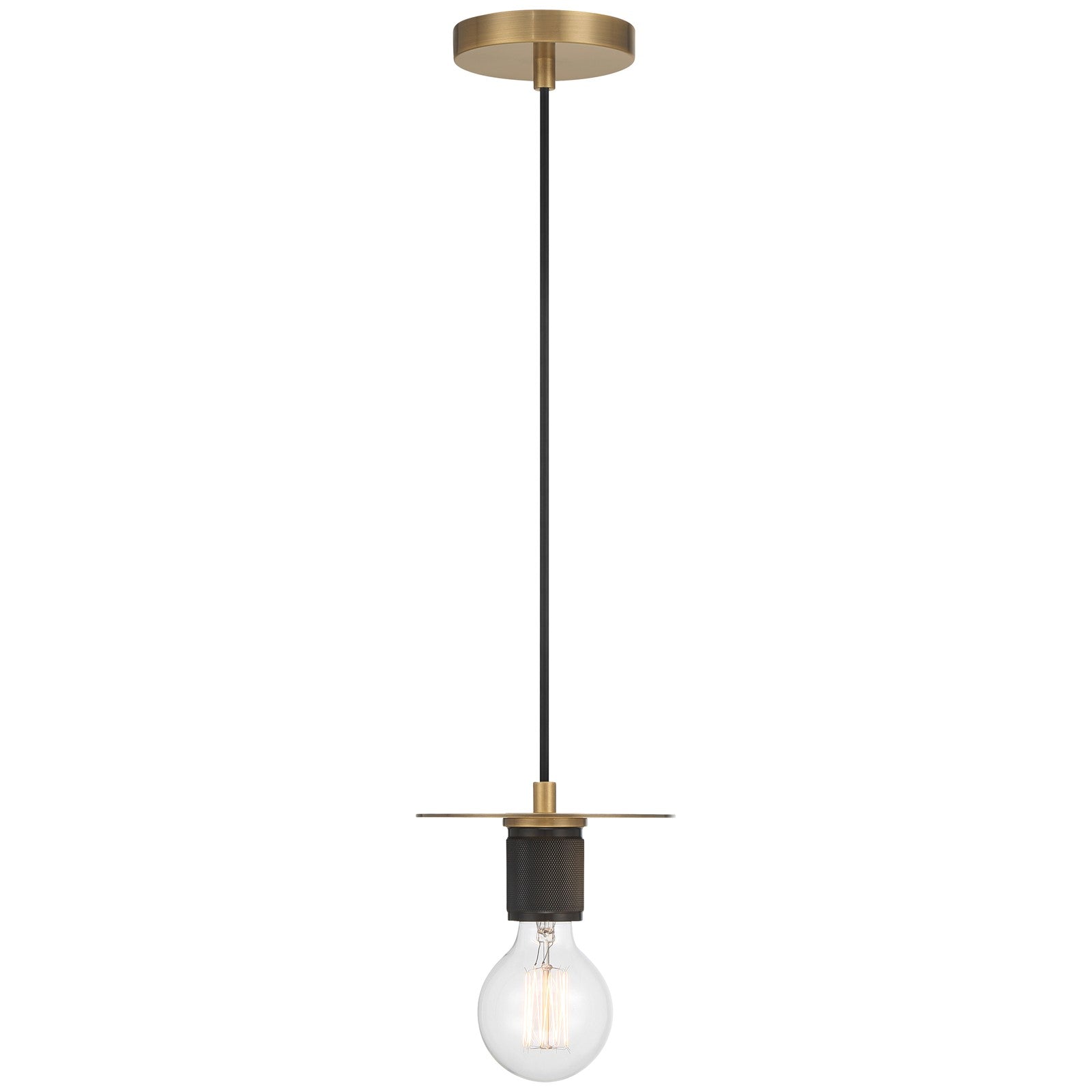 Access Lighting Central 1 Light Pendant, Antique Brass/Antique Brass