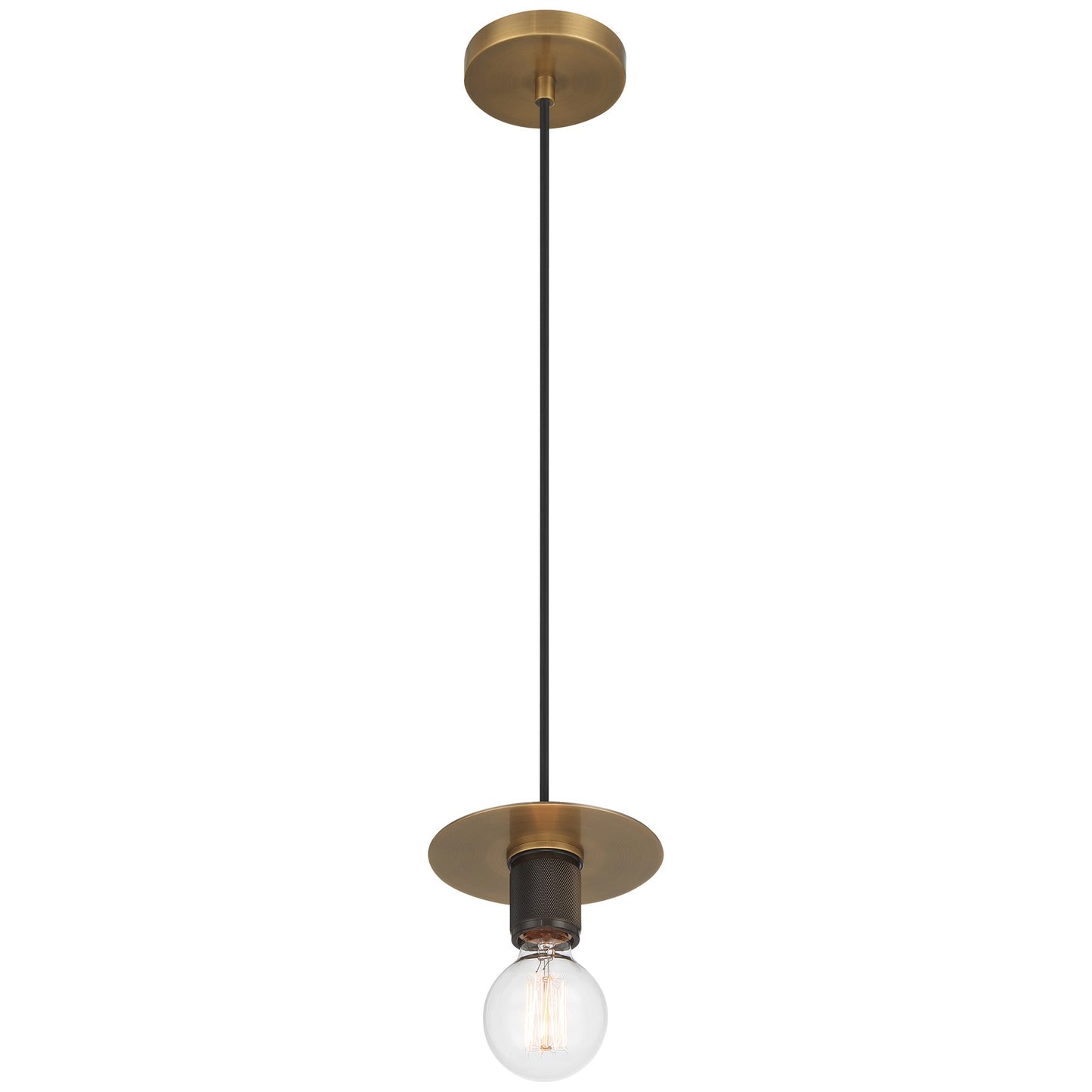 Access Lighting Central 1 Light Pendant, Antique Brass/Antique Brass