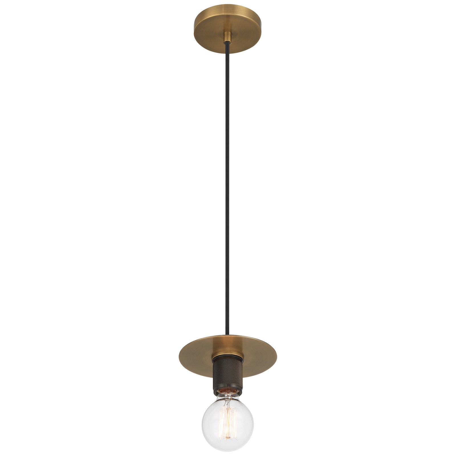 Access Lighting Central 1 Light Pendant, Antique Brass/Antique Brass