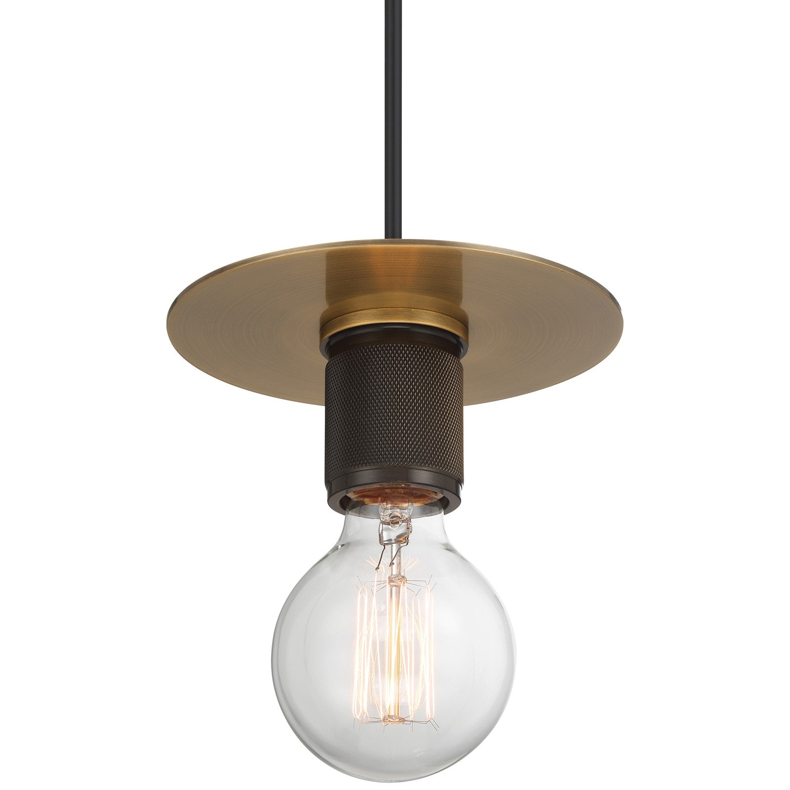 Access Lighting Central 1 Light Pendant, Antique Brass/Antique Brass