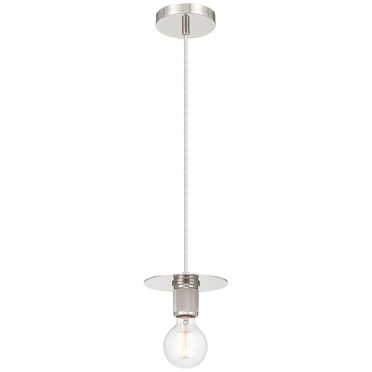 Access Lighting Central 1Lt Pendant, Polished Nickel/Polished Nickel