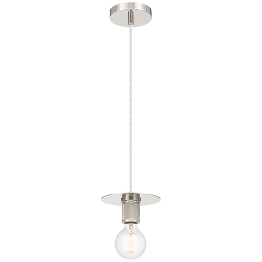 Access Lighting Central 1Lt Pendant, Polished Nickel/Polished Nickel