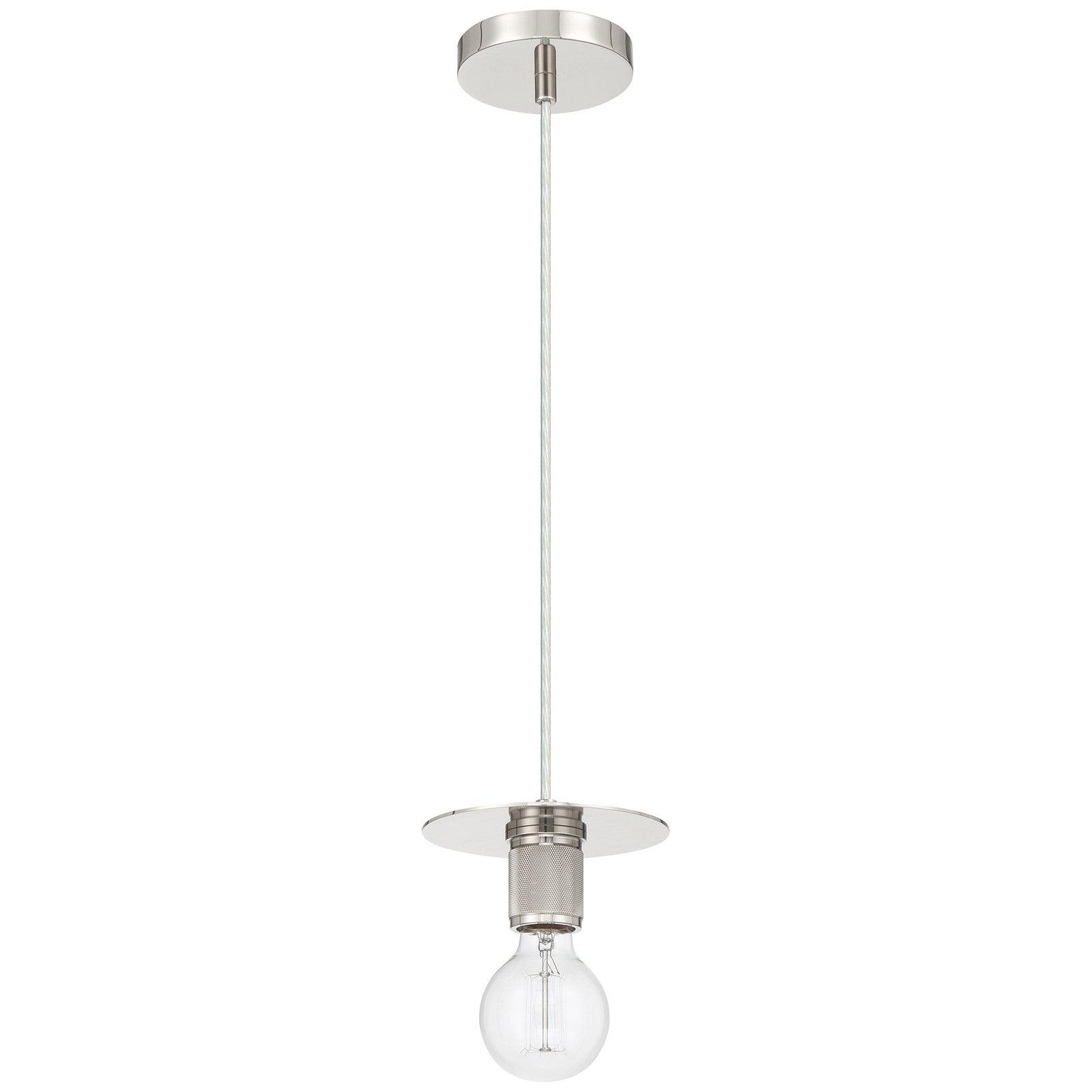 Access Lighting Central 1Lt Pendant, Polished Nickel/Polished Nickel