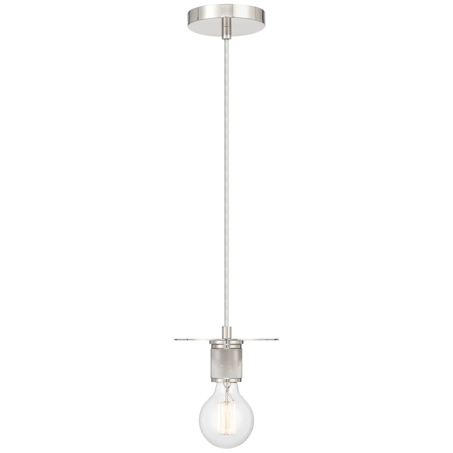 Access Lighting Central 1Lt Pendant, Polished Nickel/Polished Nickel