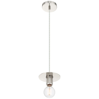 Access Lighting Central 1Lt Pendant, Polished Nickel/Polished Nickel