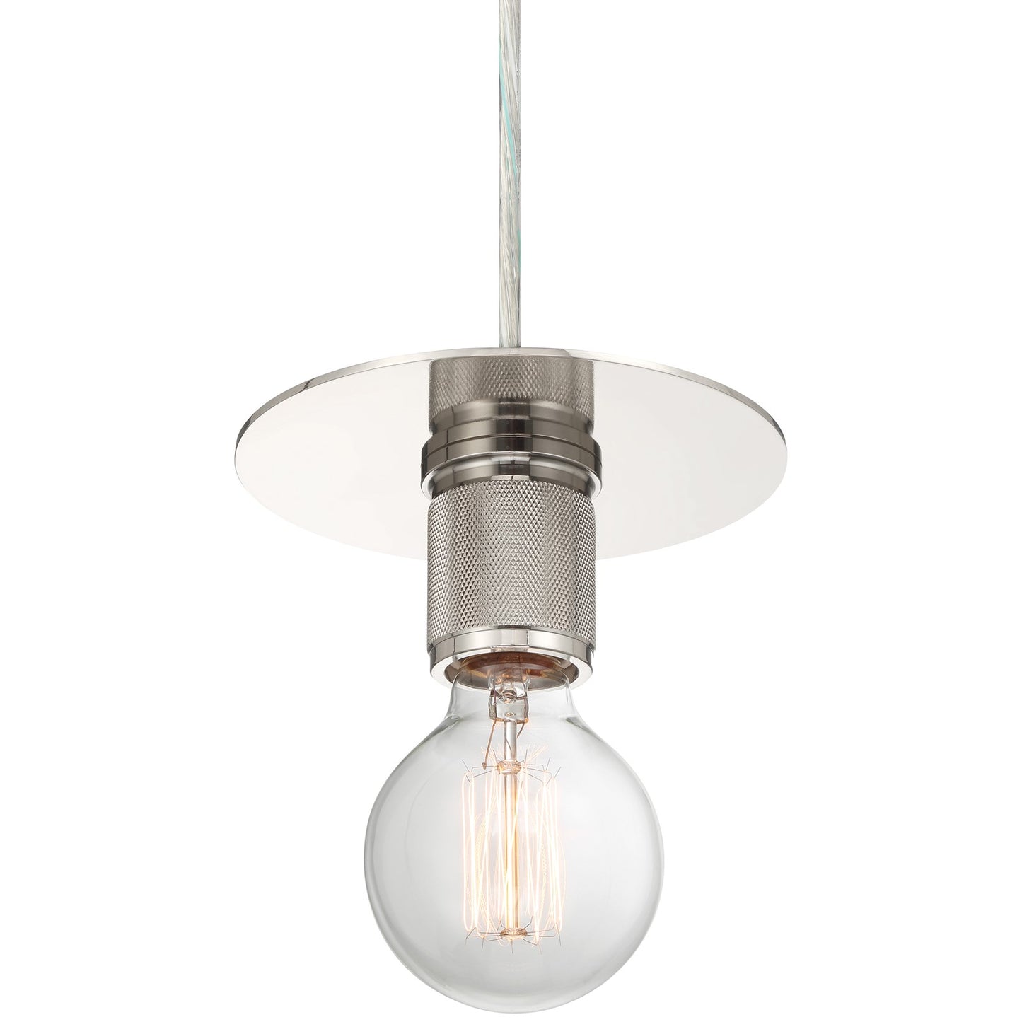 Access Lighting Central 1Lt Pendant, Polished Nickel/Polished Nickel