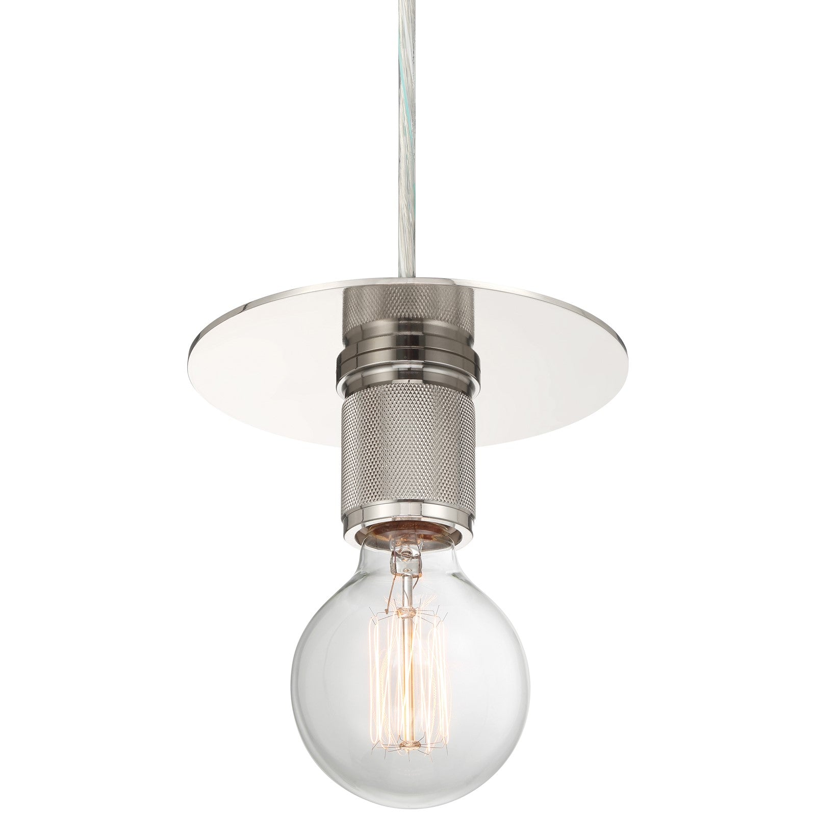 Access Lighting Central 1Lt Pendant, Polished Nickel/Polished Nickel