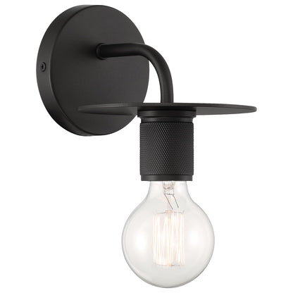 Access Lighting Central 1 Light Wall Sconce, Black/Black