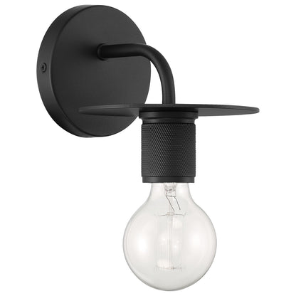 Access Lighting Central 1 Light Wall Sconce, Black/Black