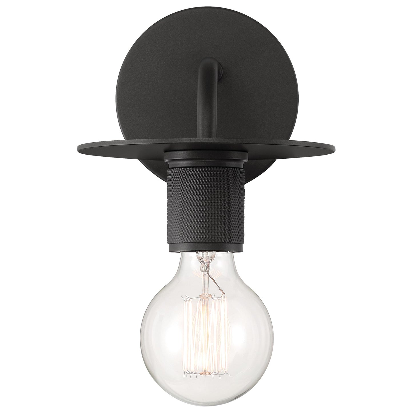 Access Lighting Central 1 Light Wall Sconce, Black/Black