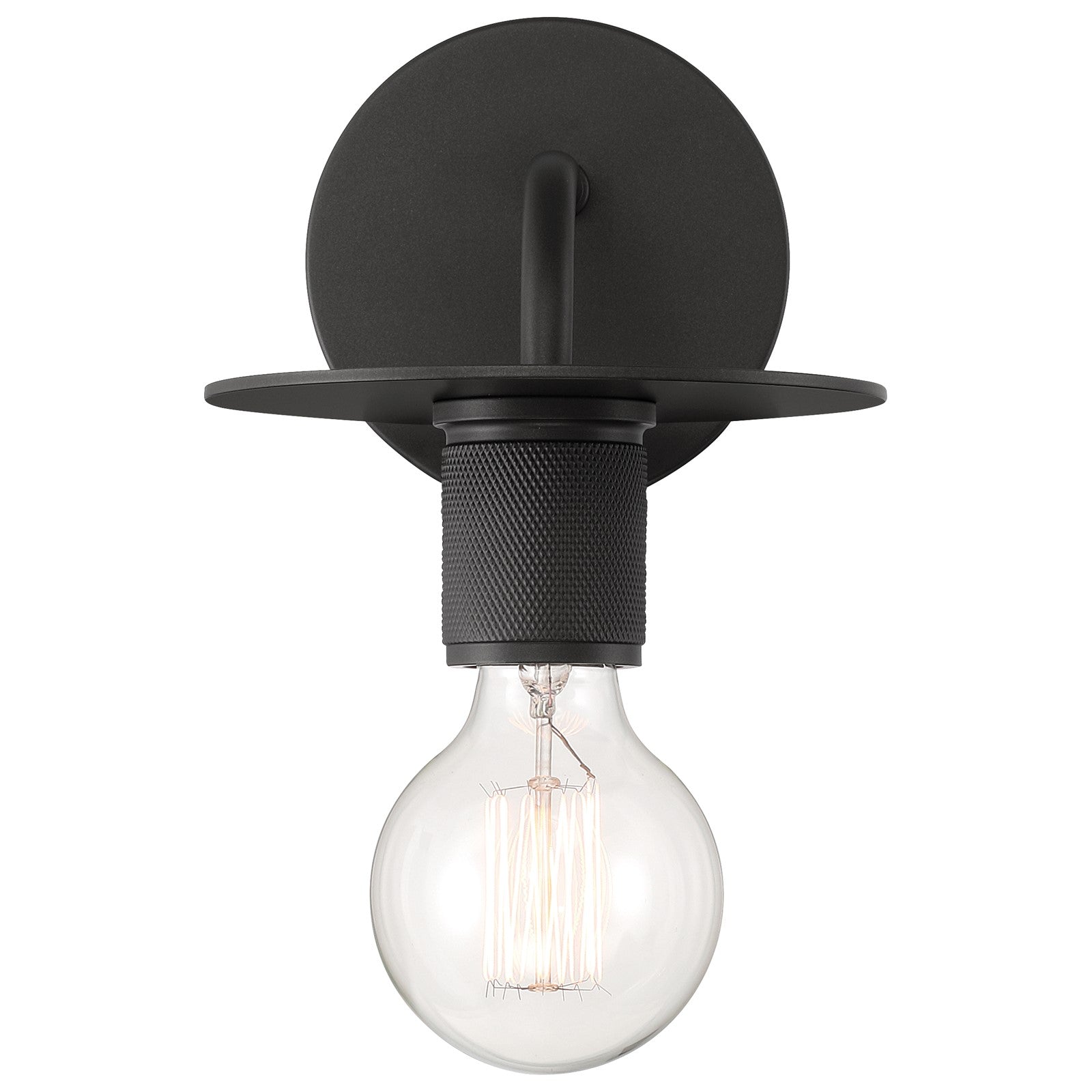Access Lighting Central 1 Light Wall Sconce, Black/Black