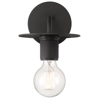 Access Lighting Central 1 Light Wall Sconce, Black/Black
