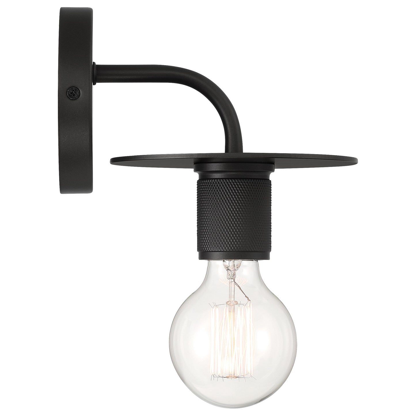 Access Lighting Central 1 Light Wall Sconce, Black/Black