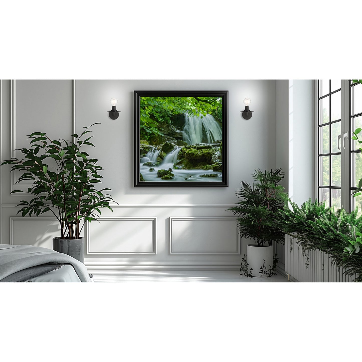 Access Lighting Central 1 Light Wall Sconce, Black/Black