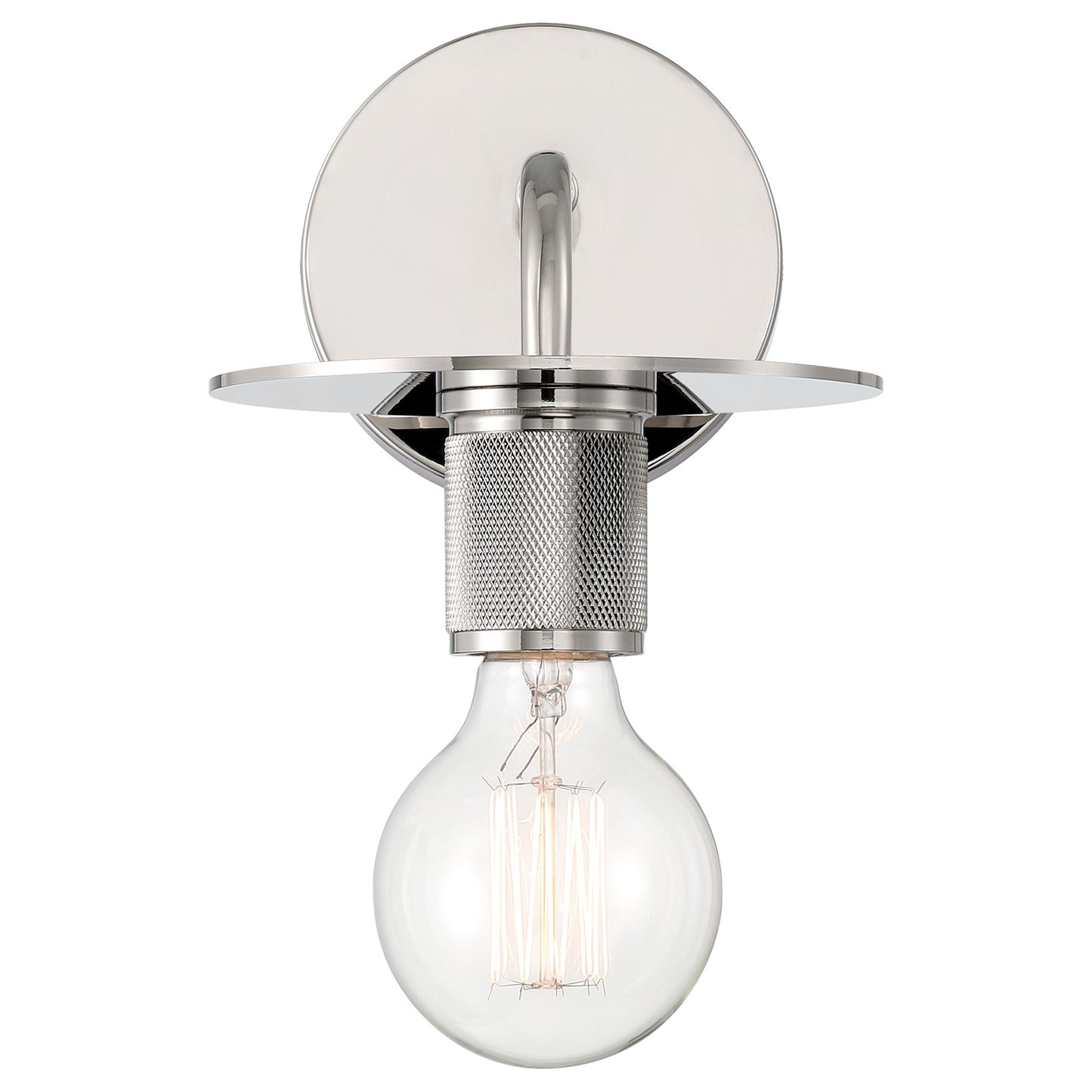 Access Central 1Lt Wall Sconce, Polished Nickel/Polished Nickel