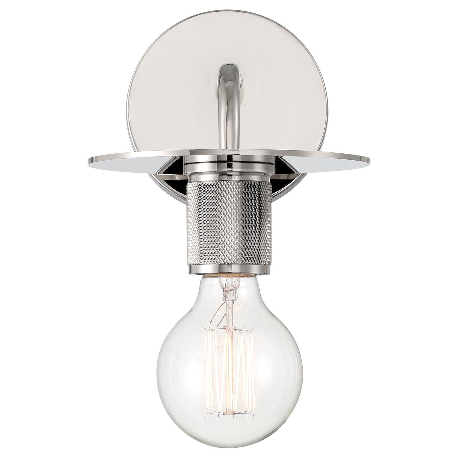 Access Central 1Lt Wall Sconce, Polished Nickel/Polished Nickel