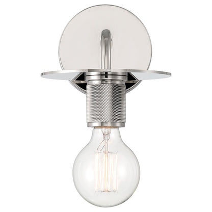 Access Central 1Lt Wall Sconce, Polished Nickel/Polished Nickel
