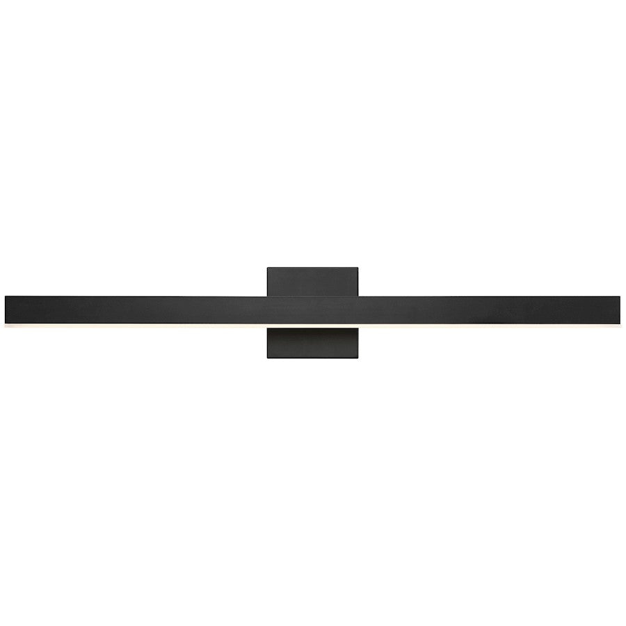 24" LED Bathroom Vanity Light, Matte Black