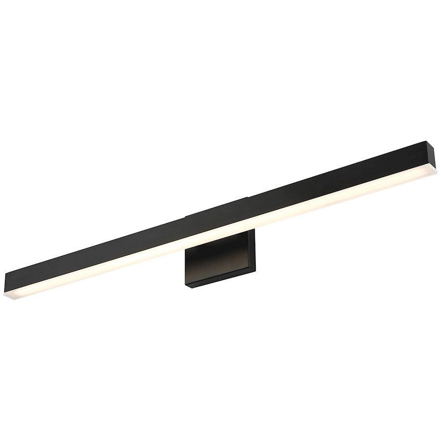 24" LED Bathroom Vanity Light, Matte Black