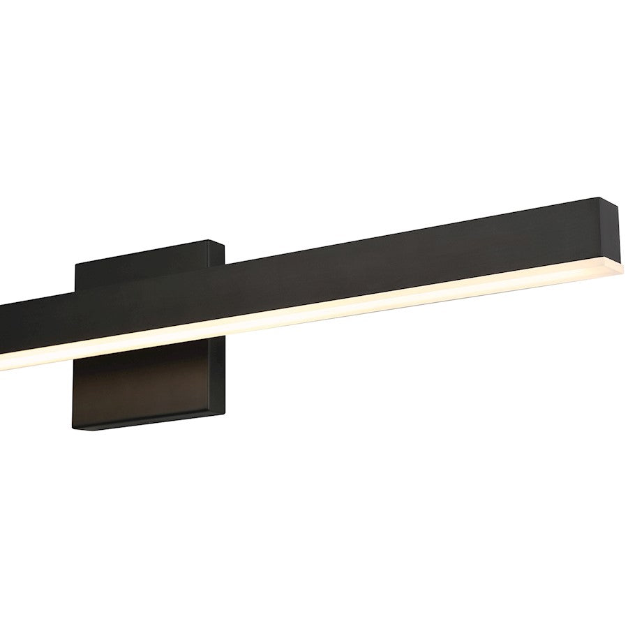 24" LED Bathroom Vanity Light, Matte Black