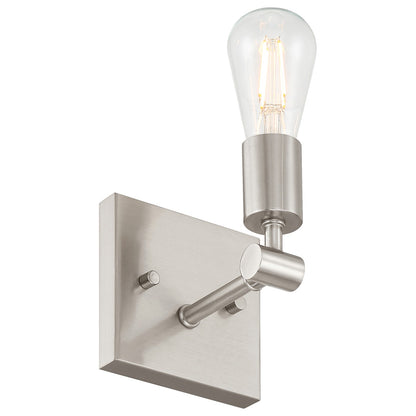 Access Lighting Virgin 1 Light Wall Sconce, Brushed Steel