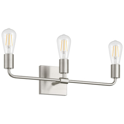 Access Lighting Virgin 3 Light Vanity, Brushed Steel