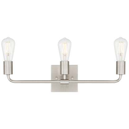 Access Lighting Virgin 3 Light Vanity, Brushed Steel